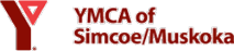 YMCA of Simcoe / Muskoka with a Brown and red stylizes Y to the left