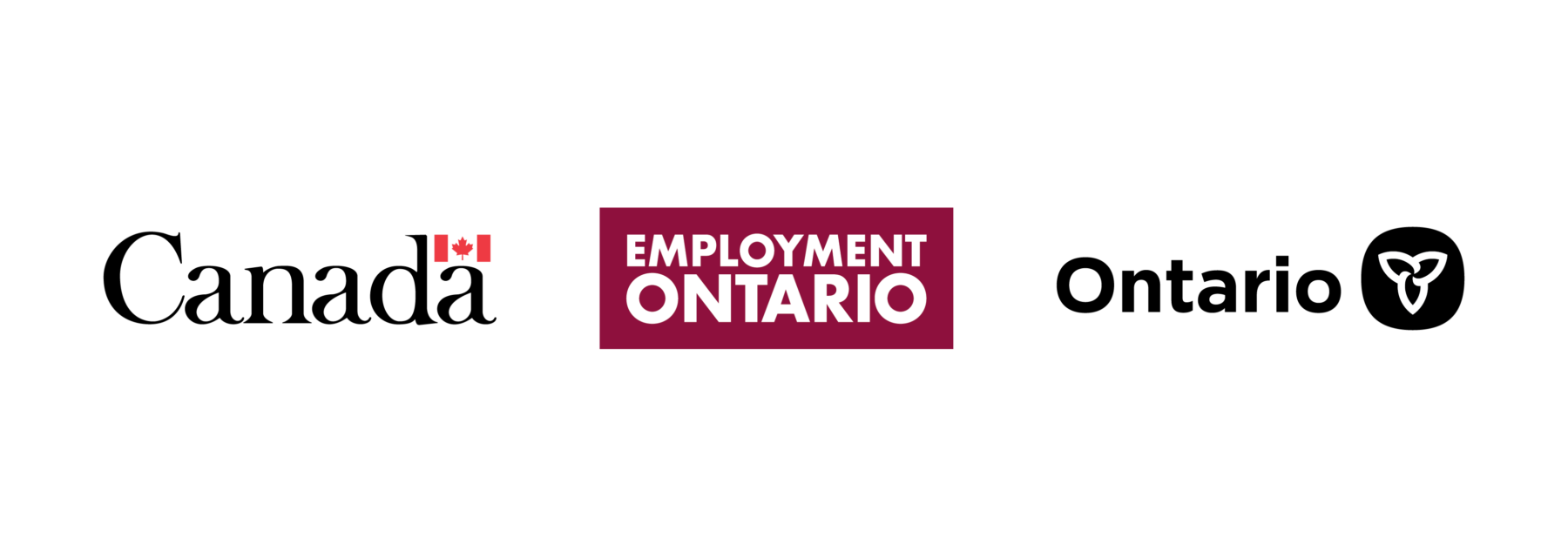 Logos for Canada, Employment Ontario, and Ontario