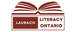 Laubach Literacy Ontario written under a brown open book