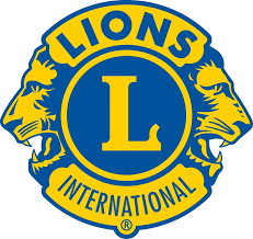 Lions International with two lion heads to either side