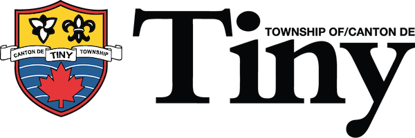 Township of Tiny in both english and french with the town crest to the left